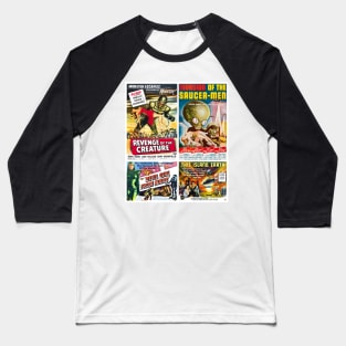 50s Sci-Fi Movie Poster Collection #4 Baseball T-Shirt